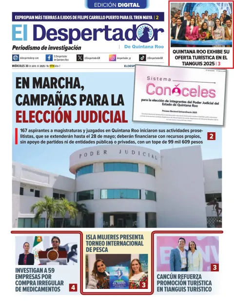 Portada de El Despertador de Quintana Roo