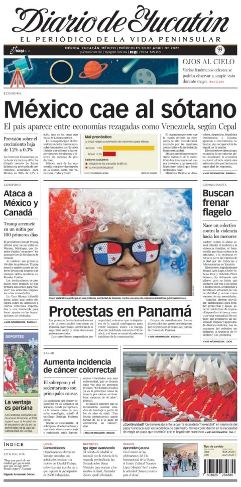 Portada de Diario de Yucatán