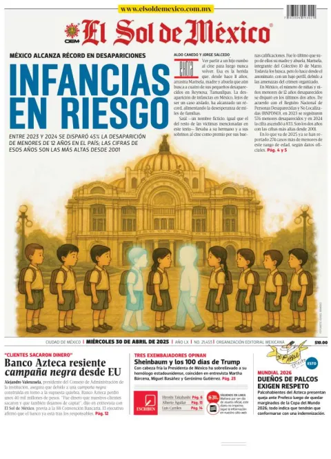 Portada de El Sol de Mexico