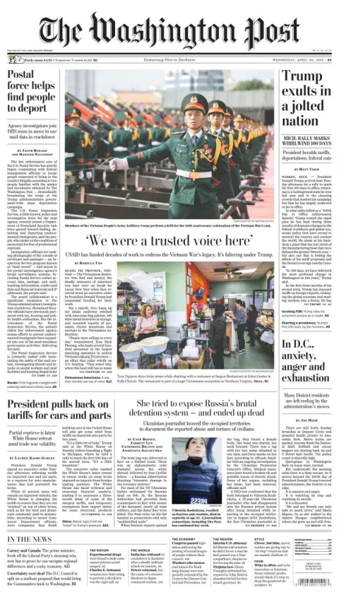 Portada de The Washington Post