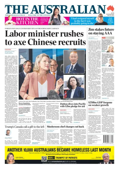 Portada de The Australian
