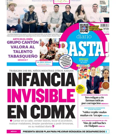Portada de Basta del miércoles, 30 de abril de 2025