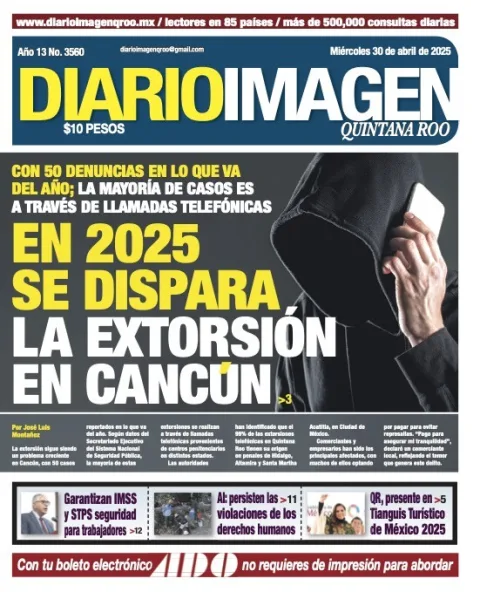 Portada de Diario Imagen Quintana Roo del miércoles, 30 de abril de 2025