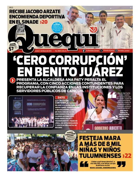 Portada de Quequi del domingo, 11 de mayo de 2025