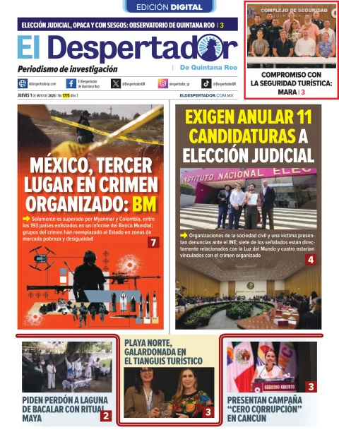 Portada de El Despertador de Quintana Roo