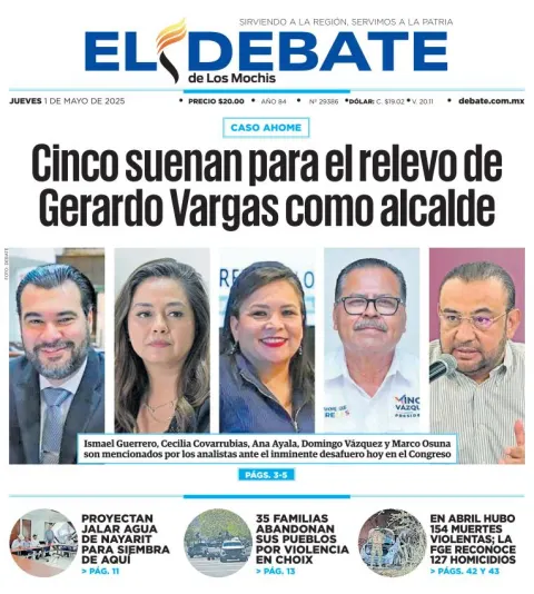 Portada de El Debate de los Mochis