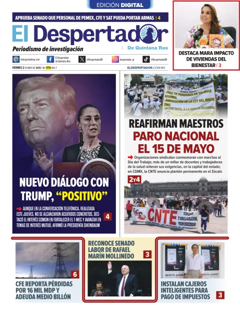 Portada de El Despertador de Quintana Roo