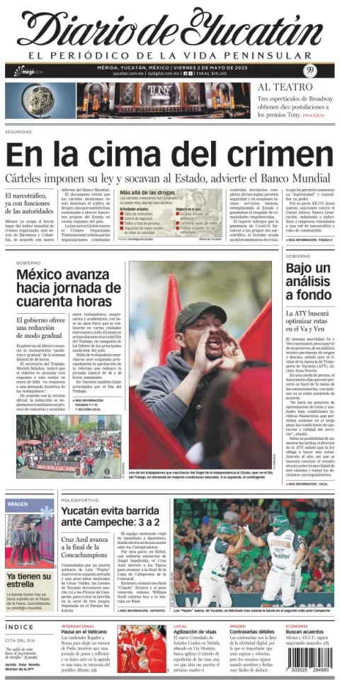 Portada de Diario de Yucatán