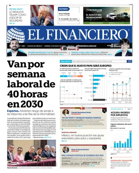 Portada de El Financiero