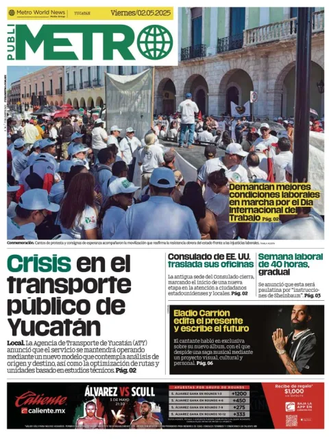Portada de Publimetro Merida