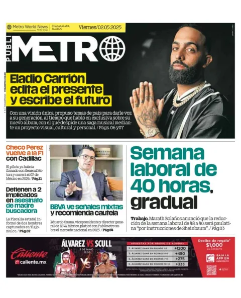 Portada de Publimetro Guadalajara