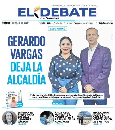 Portada de El Debate de Guasave