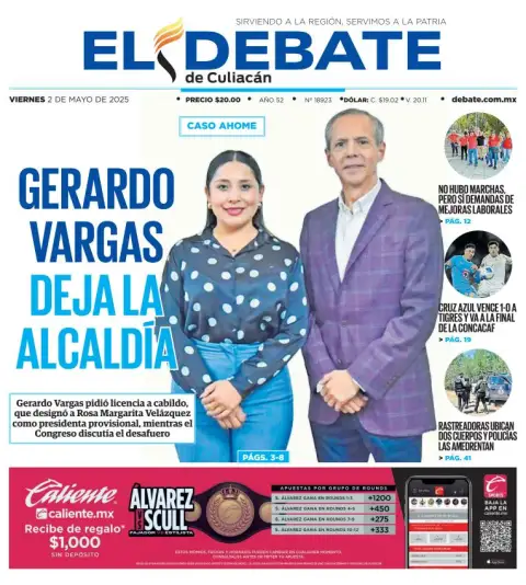Portada de El Debate de Culiacan