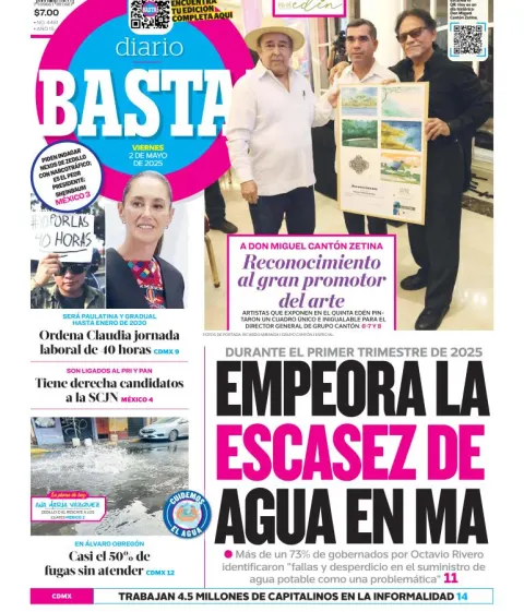 Portada de Basta del viernes, 2 de mayo de 2025