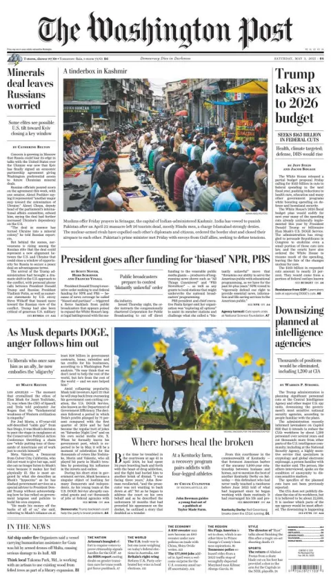 Portada de The Washington Post