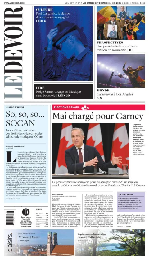 Portada de Le Devoir