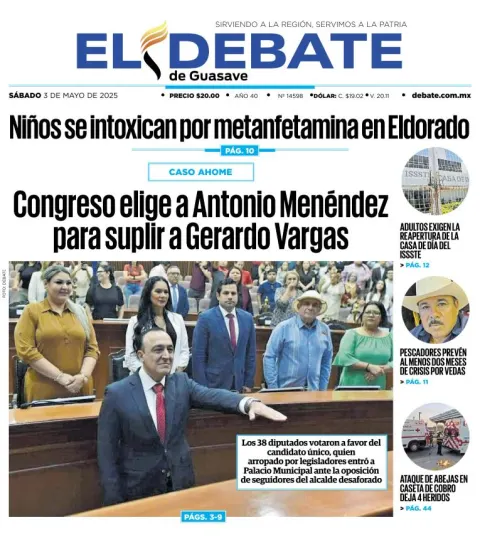 Portada de El Debate de Guasave