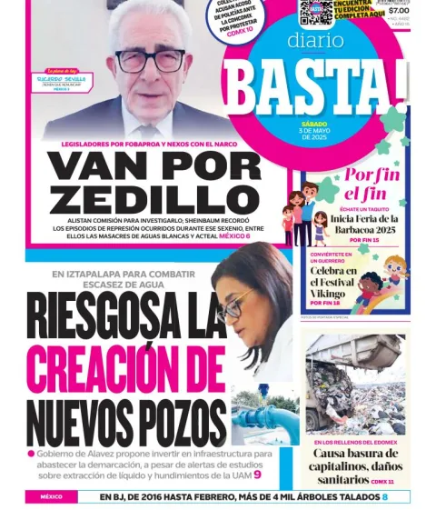 Portada de Basta del sábado, 3 de mayo de 2025