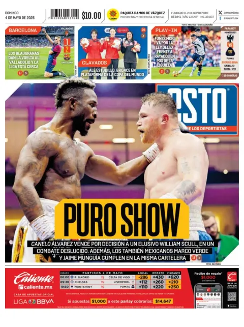 Portada de Esto del domingo, 4 de mayo de 2025