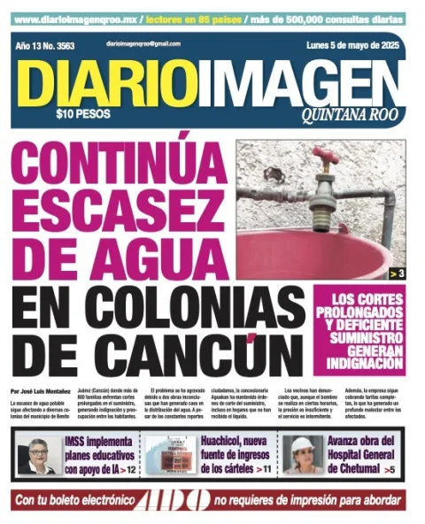 Portada de Diario Imagen Quintana Roo del lunes, 5 de mayo de 2025