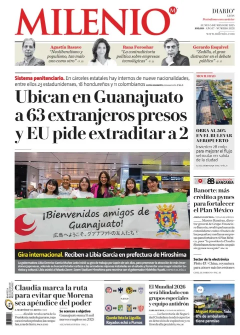 Portada de Milenio Leon del lunes, 5 de mayo de 2025