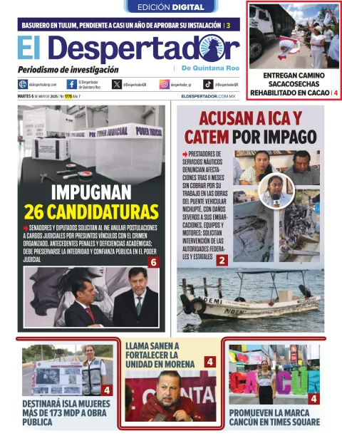 Portada de El Despertador de Quintana Roo