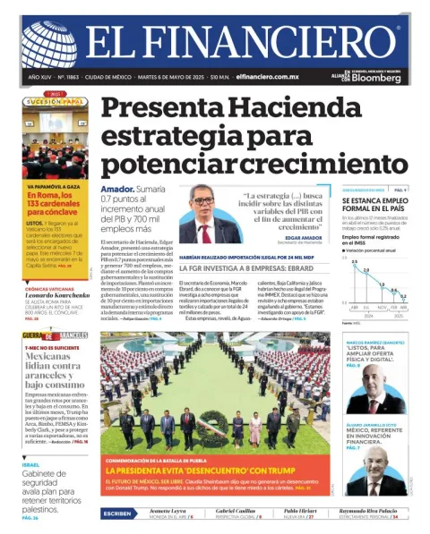 Portada de El Financiero