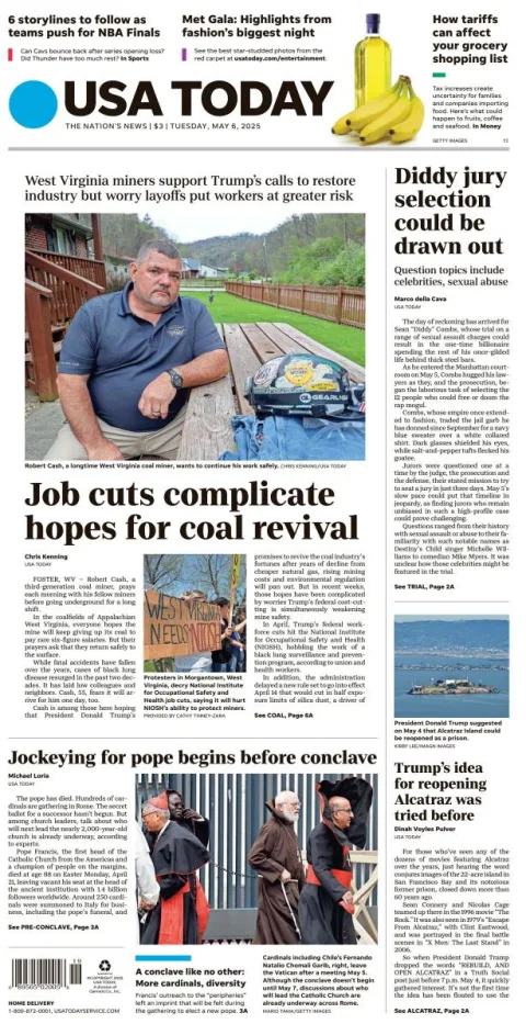 Portada de Usa Today