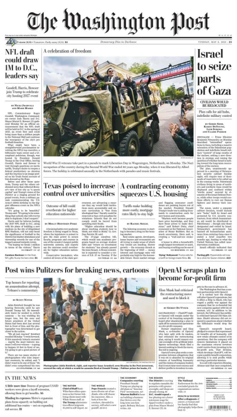 Portada de The Washington Post