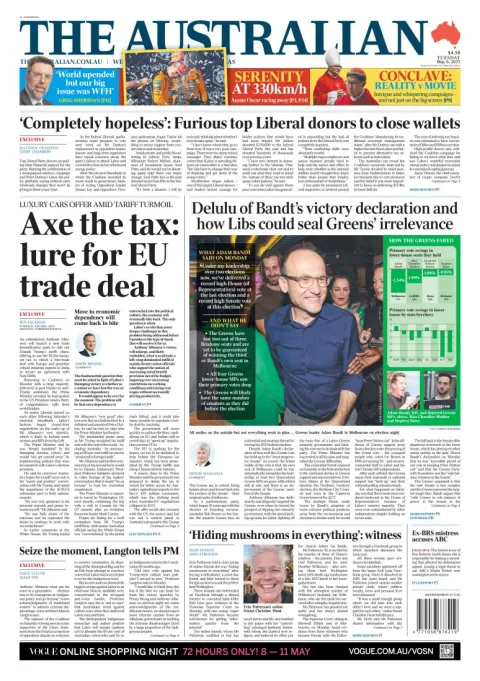 Portada de The Australian