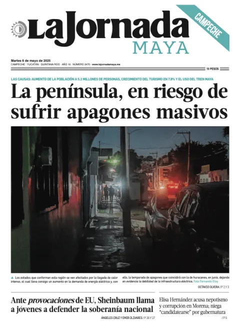 Portada de La Jornada Maya Campeche del martes, 6 de mayo de 2025