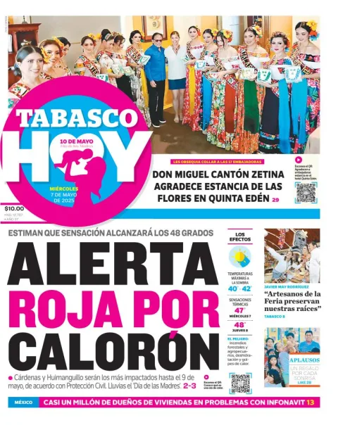 Portada de Tabasco Hoy del miércoles, 7 de mayo de 2025