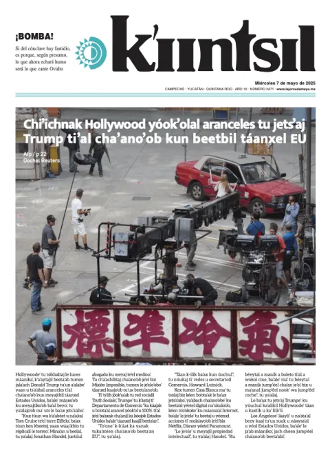 Portada de La Jornada - Kiintsil del miércoles, 7 de mayo de 2025