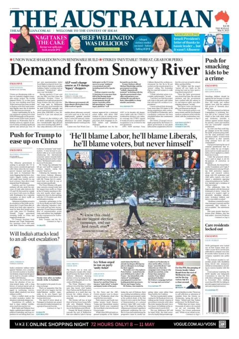 Portada de The Australian
