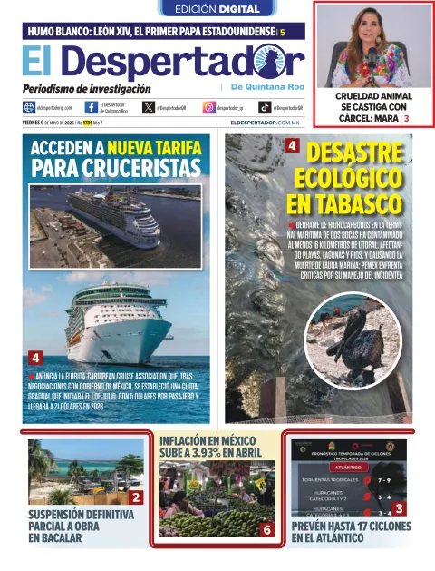 Portada de El Despertador de Quintana Roo