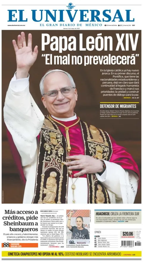 Portada de El Universal