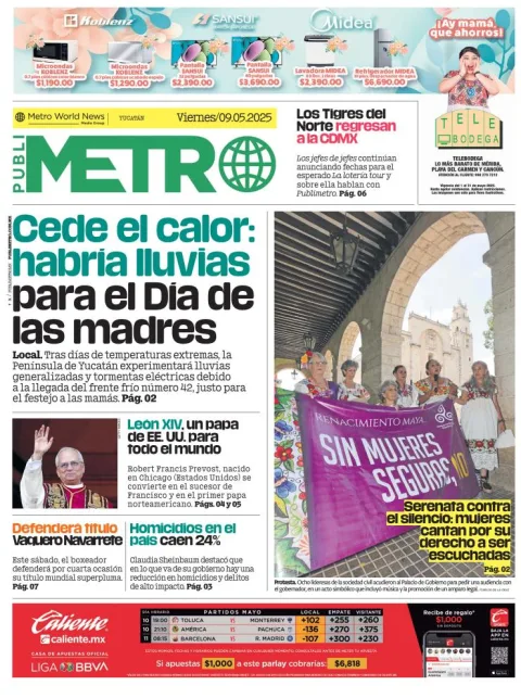 Portada de Publimetro Merida