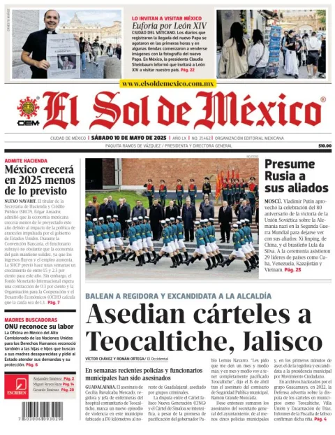 Portada de El Sol de Mexico