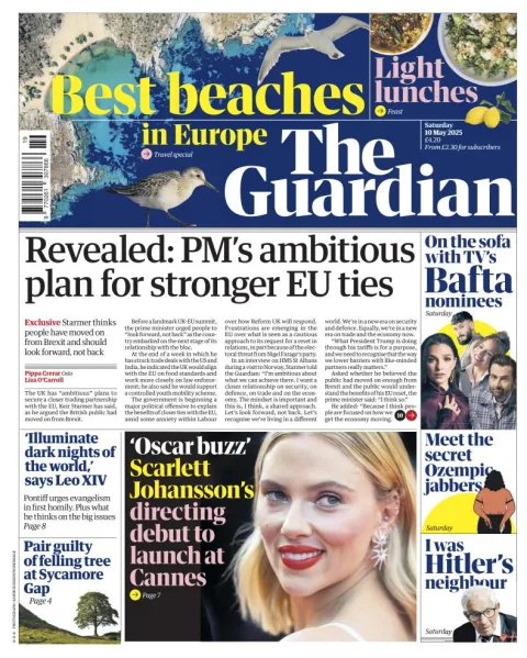 Portada de The Guardian (reino Unido)