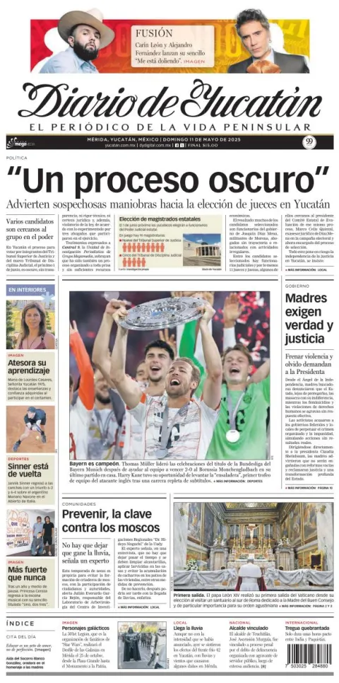 Portada de Diario de Yucatán