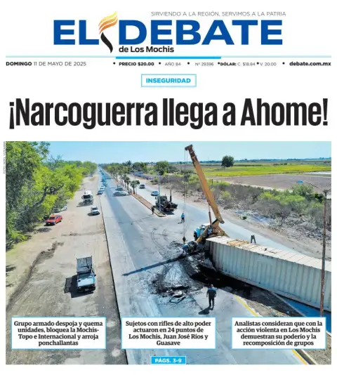Portada de El Debate de los Mochis