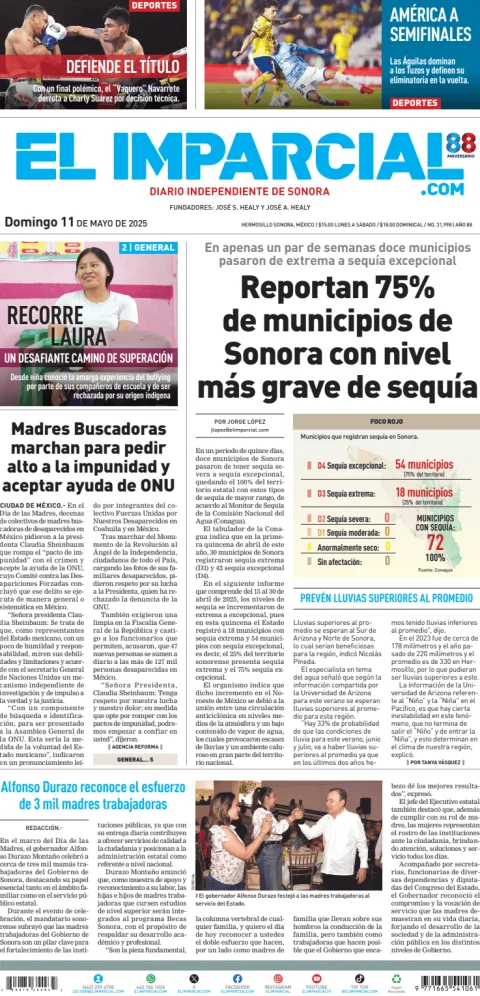 Portada de El Imparcial
