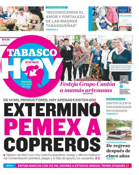 Portada de Tabasco Hoy