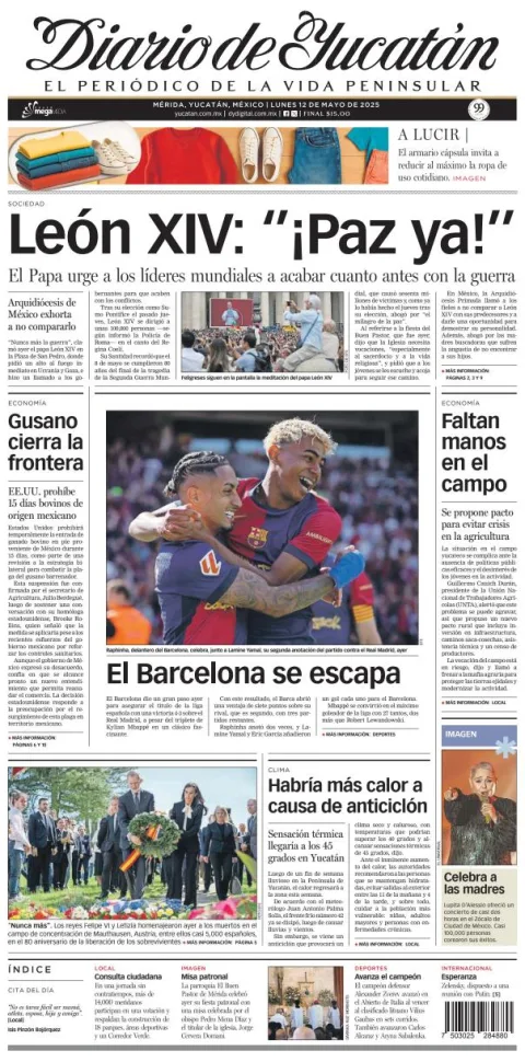 Portada de Diario de Yucatán