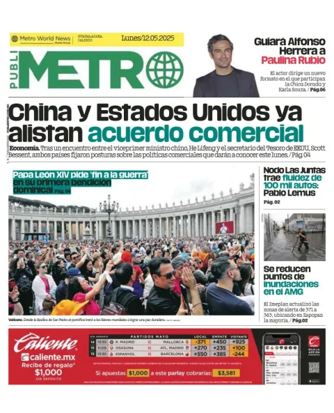 Portada de Publimetro Guadalajara