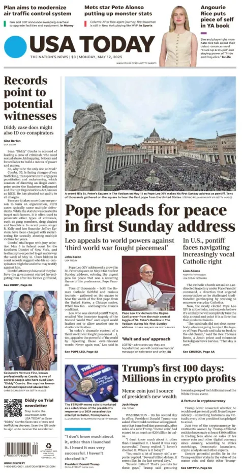 Portada de Usa Today