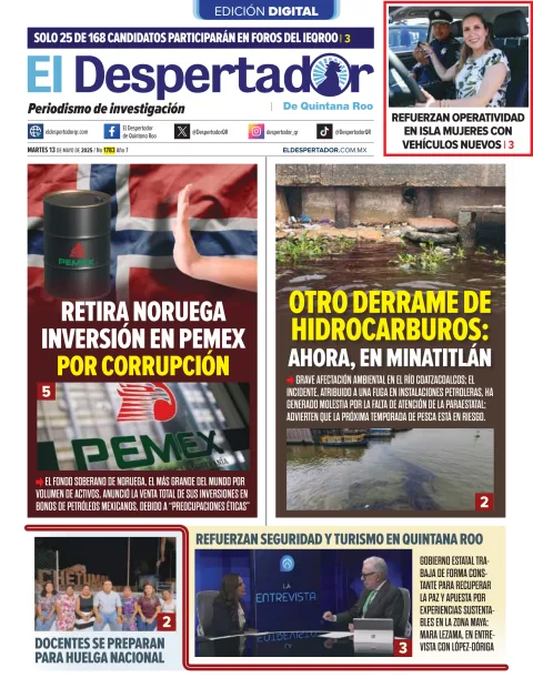 Portada de El Despertador de Quintana Roo