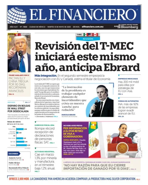 Portada de El Financiero