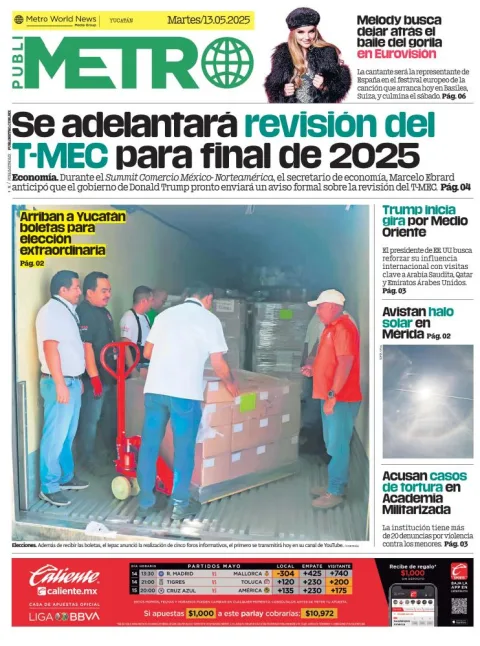 Portada de Publimetro Merida