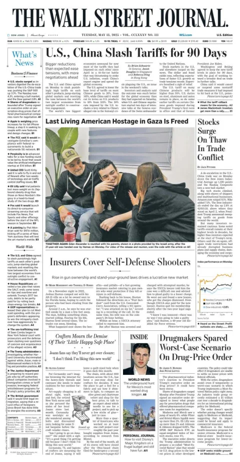 Portada de The Wall Street Journal